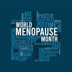 World Menopause Month. banner background vector illustration with awareness design.