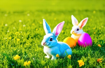 Easter Bunny Card in the clearing