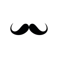 Moustache icon on white background. Vector illustration