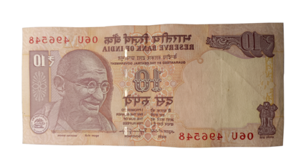 Indian 10 Rupees Note - Authentic Currency of India