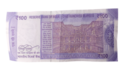 Indian 100 Rupees Note - Authentic Currency Bill of India