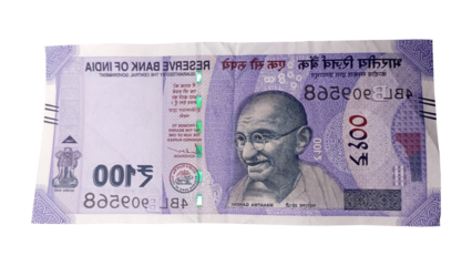 Indian 100 Rupees Note - Authentic Currency Bill of India