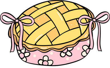 Groovy Thanksgiving Pie Pastel  Trendy Retro