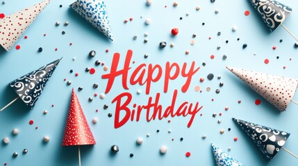 Obraz premium Bright and Festive Birthday Celebration with Colorful Decorations