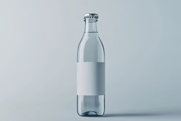 Fototapeta premium Mockup of tall and slim bottle for beverage
