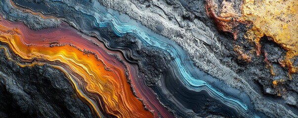 Naklejka premium A close-up of an oil well surface 