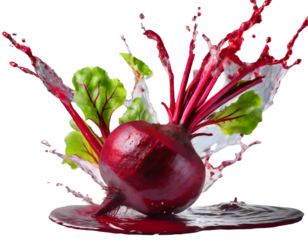 Beetroot vegetable Splash on a white isolated background. Generative AI.