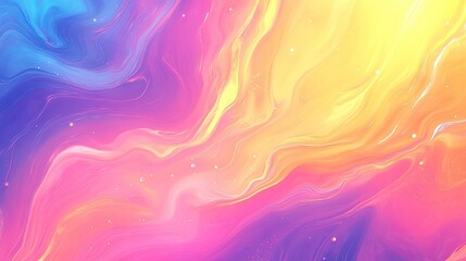Gradient fluid art background with bright colors and empty space in the center for copy