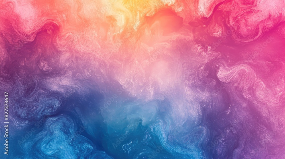 Poster gradient fluid art background with bright colors and empty space in the center for copy