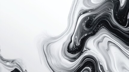 Monochromatic fluid art pattern with a subtle wave design and space for copy