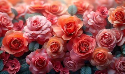 Naklejka premium A rose flower background designed for wedding invitations, Valentine�s Day, or Mother�s Day, with ample empty space.