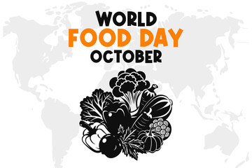 World Food Day Background Vector Global Awareness and Sustainable Food Design