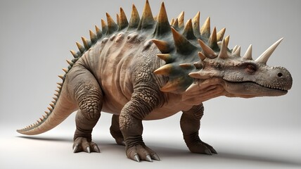 Fototapeta premium stegosaurus dinosaur 3D isolated on white background