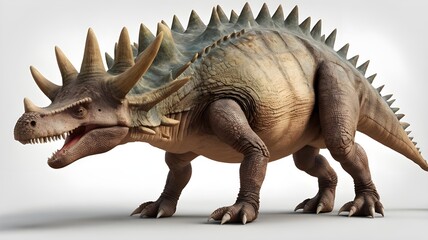 Fototapeta premium stegosaurus dinosaur 3D isolated on white background