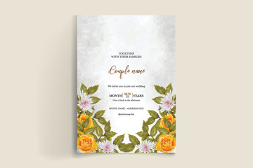 BRIDAL SHOWER FLORAL INVITATION TEMPLATE