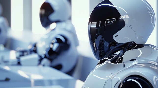 Portrait of an advanced robot human android futuristic world artificial intelligence documentary shot scene cinematic 