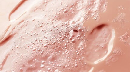 Fototapeta premium Smooth peach gel or creamy bubbly scrub skincare product background