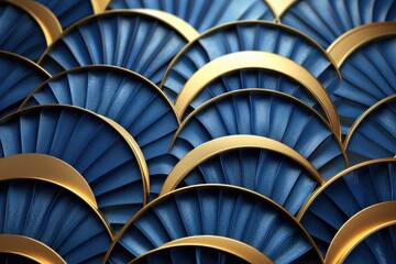 Fototapeta premium Abstract Pattern of Blue and Gold