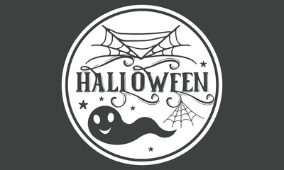 Naklejka premium Halloween Round Sign Stickers And Single Design