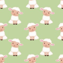 Obraz premium seamless pattern with sheep