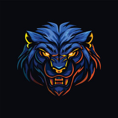 Fototapeta premium angry lion jaguar mascot sport gaming esport logo template