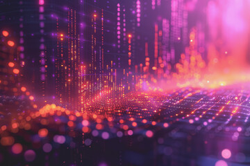 Fototapeta premium Stock market chart lines and financial graphs on technology abstract background