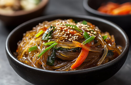 Traditional Korean food japchae