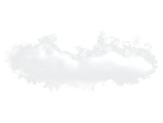 Isolated Dry Ice Smoke Cloud with Swirling White Vapors, Perfect for Creating Atmospheric Scenes with Elements of Fog, Mist, and Light. Transparent background PNG