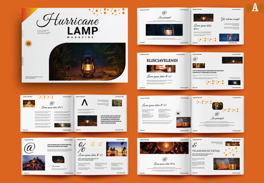 Hurricane Lamp Magazine Template