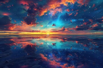 Fototapeta premium Reflective Sky