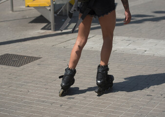 inline skating popular outdoor sport
