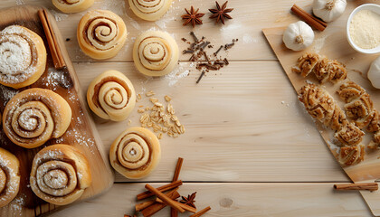 Making cinnamon rolls from scratch. Sweet and Delicious