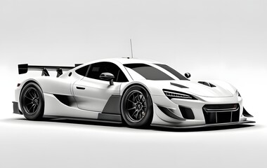 White Sports Car Design