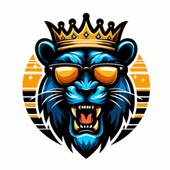 Obraz premium panther head mascot logo , roaring panther head , panther logo , angry panther , panther head