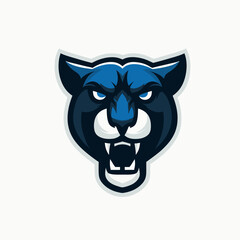 Fototapeta premium panther head mascot logo , roaring panther head , panther logo , angry panther , panther head