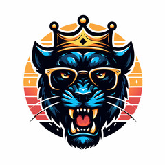 panther head mascot logo , roaring panther head , panther logo , angry panther , panther head