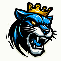 panther head mascot logo , roaring panther head , panther logo , angry panther , panther head