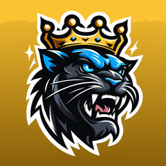 panther head mascot logo , roaring panther head , panther logo , angry panther , panther head