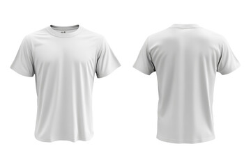 Detailed White T-Shirt Mockup Front and Back Views for Design
