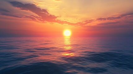 Obraz premium sunset and sea landscape 