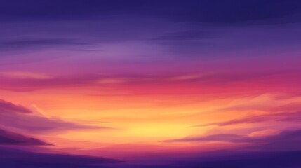 Obraz premium Colorful sunset sky over soft clouds reflecting vibrant hues at dusk