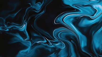 Obraz premium Swirling blue and black abstract pattern with smooth curves and flowing shapes