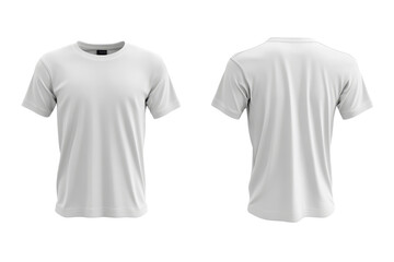 High-Quality White T-Shirt Mockup Front and Back Perspectives