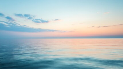 Fototapeta premium calm colored sea and sky at sunset 