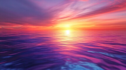 Obraz premium sunset ocean inspirational surreal nature colorful abstract banner header