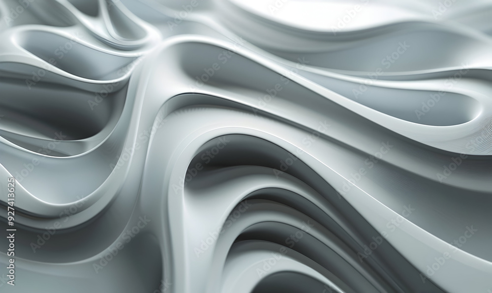 Wall mural abstract 3d render detail waves and sparkle background