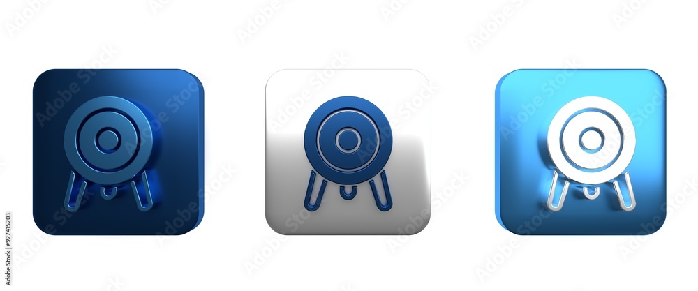 Poster colorful target sport icon isolated on white background. clean target with numbers for shooting rang