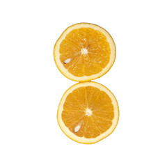 orange on white background