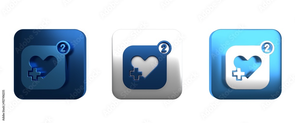 Poster colorful smartphone with heart rate monitor function icon isolated on white background. square butto