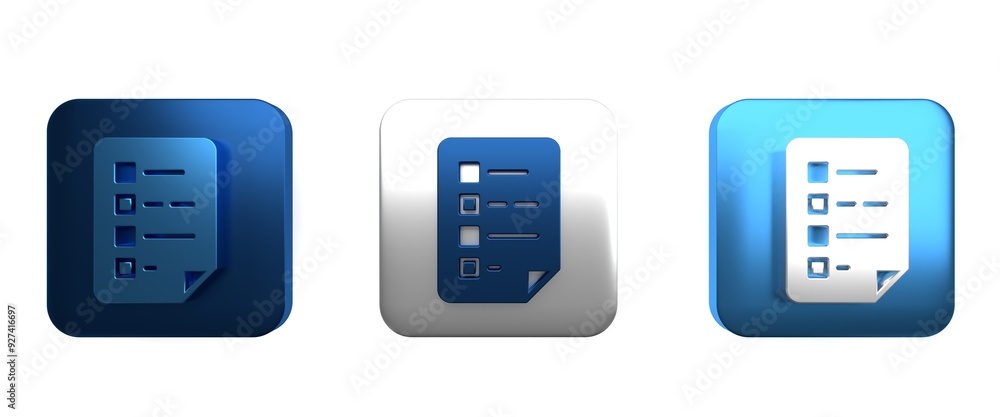 Poster colorful clipboard with checklist icon isolated on white background. control list symbol. survey pol